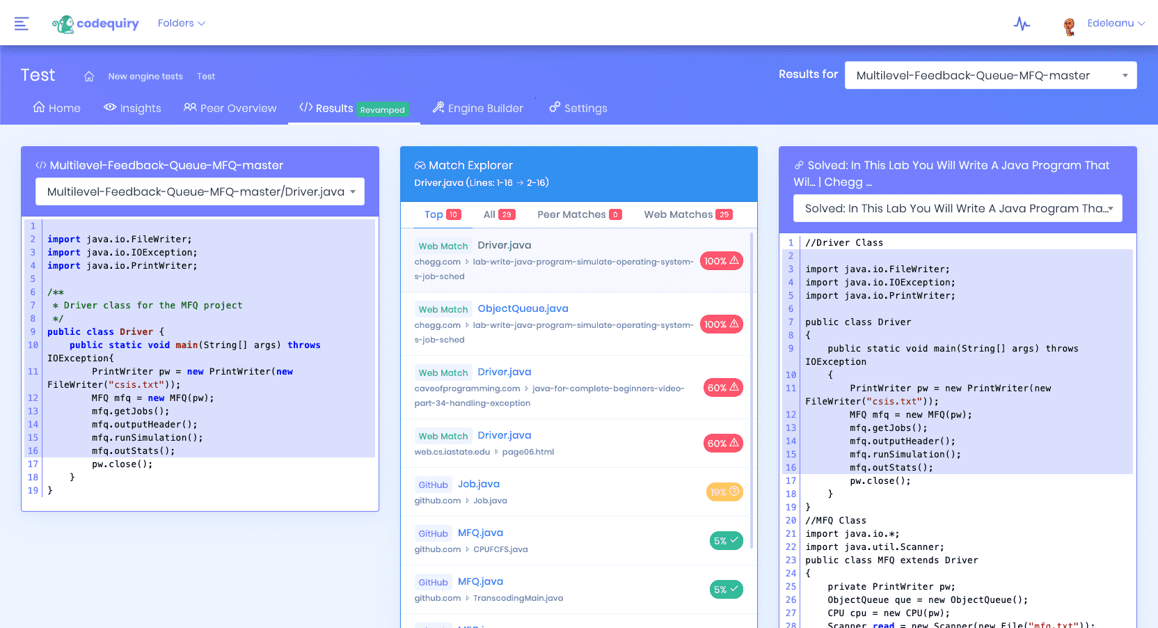 Side-by-side comparison view